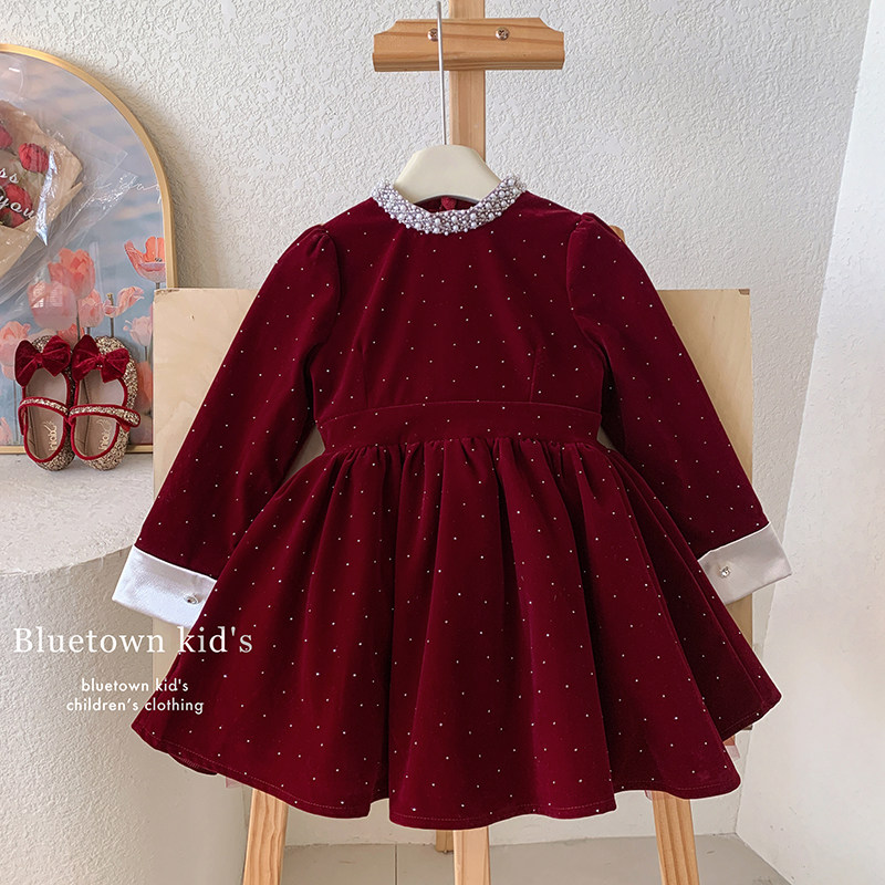 2025年冬”与玫瑰私奔”韩版女童新款加绒连衣裙公主礼服裙25D062,淘宝优惠券,粉丝福利购,淘宝优惠卷