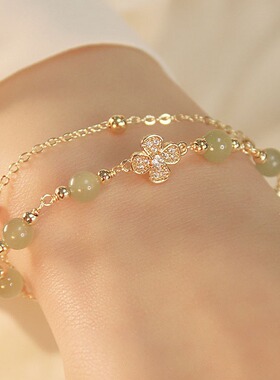 四叶草手链轻奢小众精致高级感女款 2026 新款高颜值女生 1