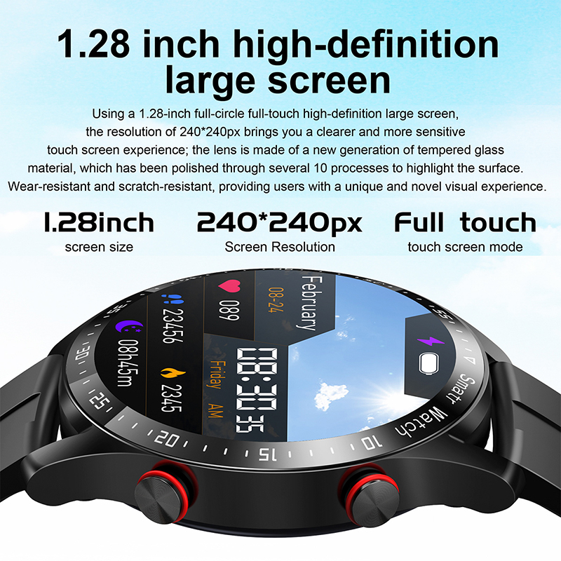 ECG+PPG Bluetooth Call Smart Watch Men  Health Heart Rate Bl - 图0