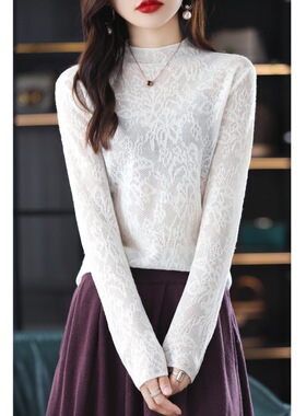 Early Hollow Cardigan Women's Half Turtle llar Solid lor Kor