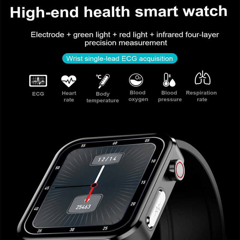 Men PPG ECG E86 Smart Watch With Body Temperature Heart Rate - 图0