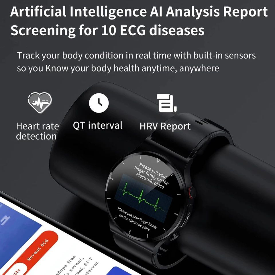 2023 ECG+PPG Health Smart Watches Men Heart Rate Blood Press - 图1