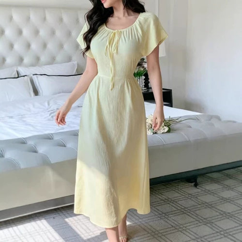 New Holiday Style Beaded llar Backless Waist Lace-up Slimmin - 图1