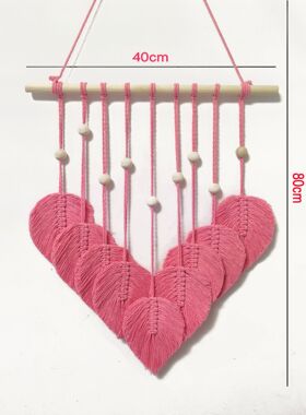 Bohemian tton Rope Leaf Tapestry Woven Home Wall Decoration