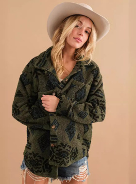 Retro Plush 2026ebay Women's Plush Lapel Jacket at Women