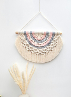 tton Rope Woven Handmade Tapestry Wind Room Wall Hanging Boh