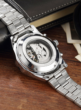Swiss Men's Fashionable Steel Belt Watch Fully Automatic Hol