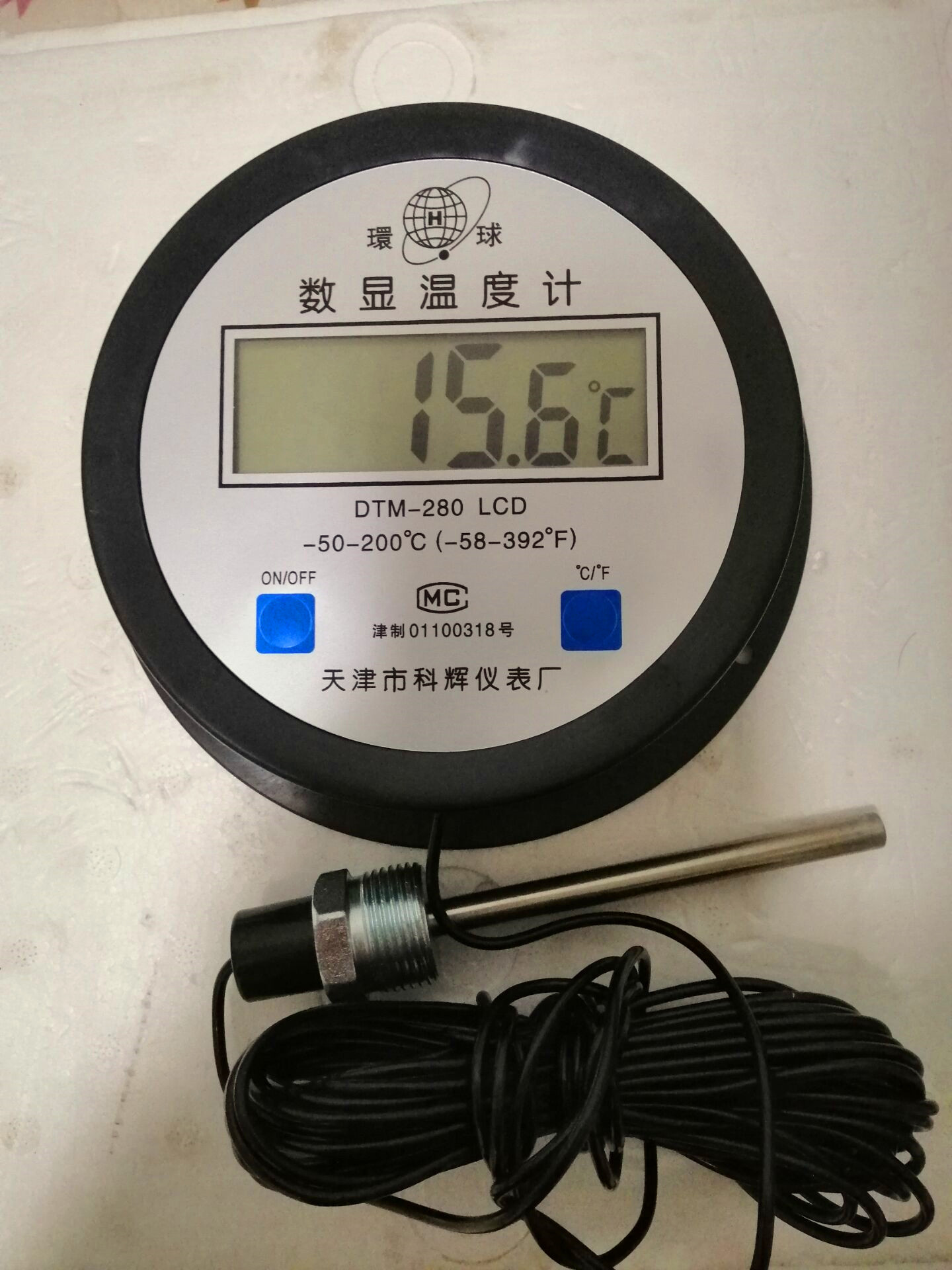 数显温度计高精度带探头水温表工业大棚冷库管道水产养殖浴池库房 - 图2