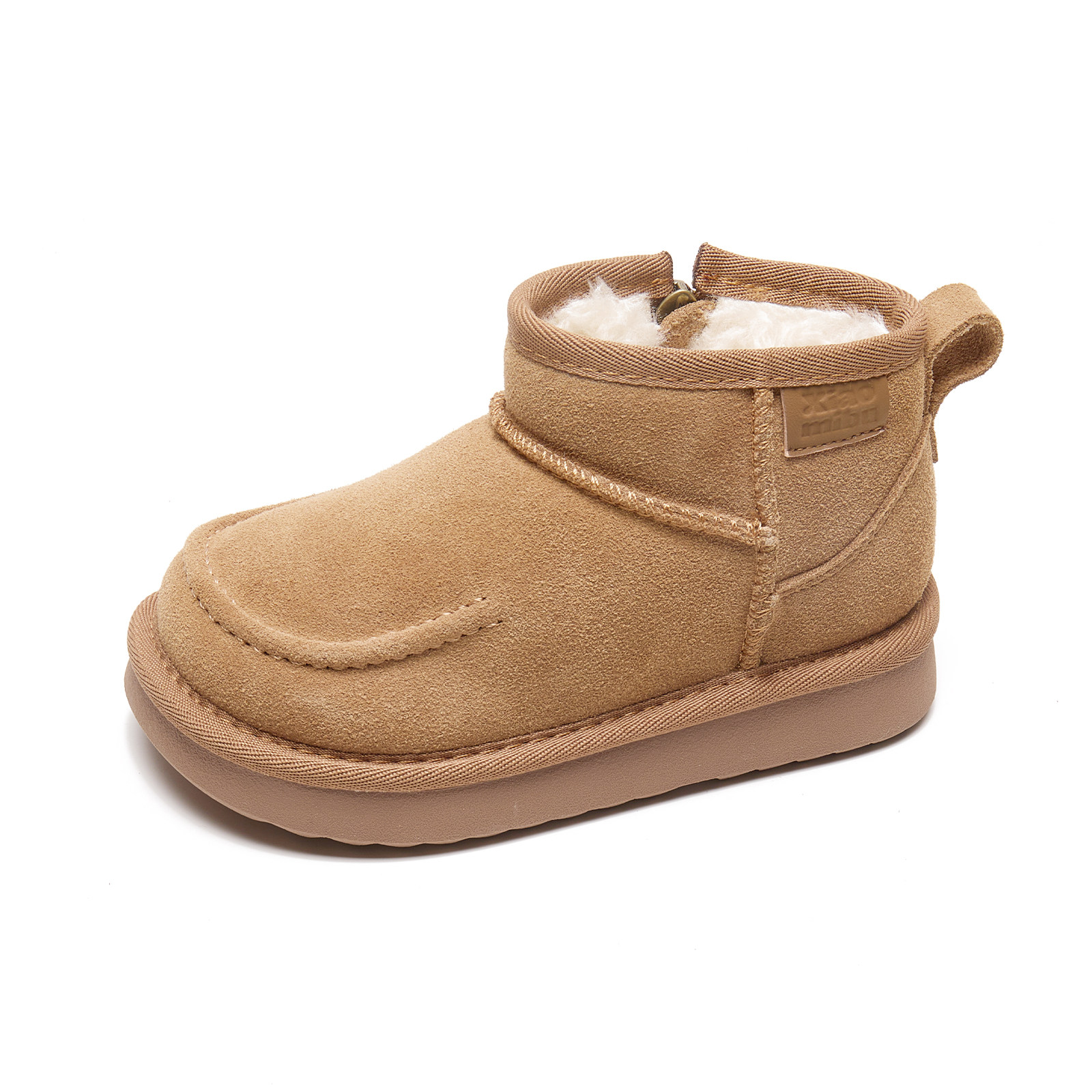 小米步女童雪地靴2025冬季毛绒保暖防滑厚底短靴棉鞋儿童加厚棉靴,淘宝优惠券,粉丝福利购,淘宝优惠卷