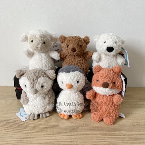 正品现货 英国JELLYCAT little小猪熊狗狐狸山羊雪人青蛙卷毛公仔 - 图3