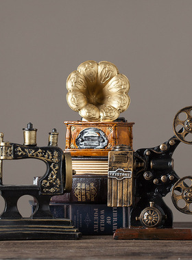 客厅玄关模型摆件装饰复古