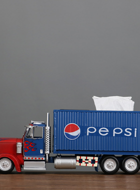 美式客厅擎天柱模型集装箱纸巾盒