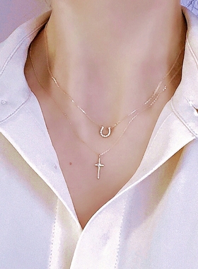 FADOOOJ10k金日本精工马蹄颈链