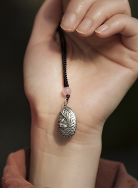 九尾狐狸吊坠纯银原创复古