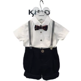 Комбинезон для мальчиков, рубашка, комплект, детские штаны, платье, костюм, в британском стиле