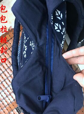 蓝印花纯棉复古背包手拎包帆布包