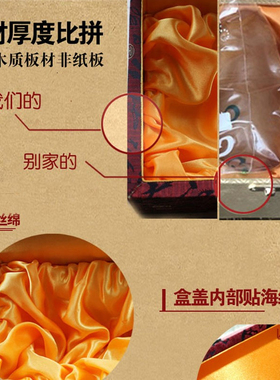 高档麻布米白锦盒大号瓷器碗瓶子文玩古董古玩摆件包装盒礼品定制
