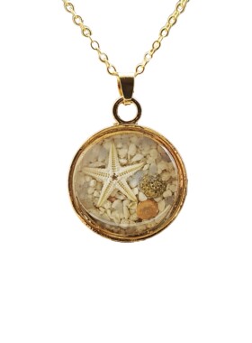 原创海星镀金夜光项链时尚个性