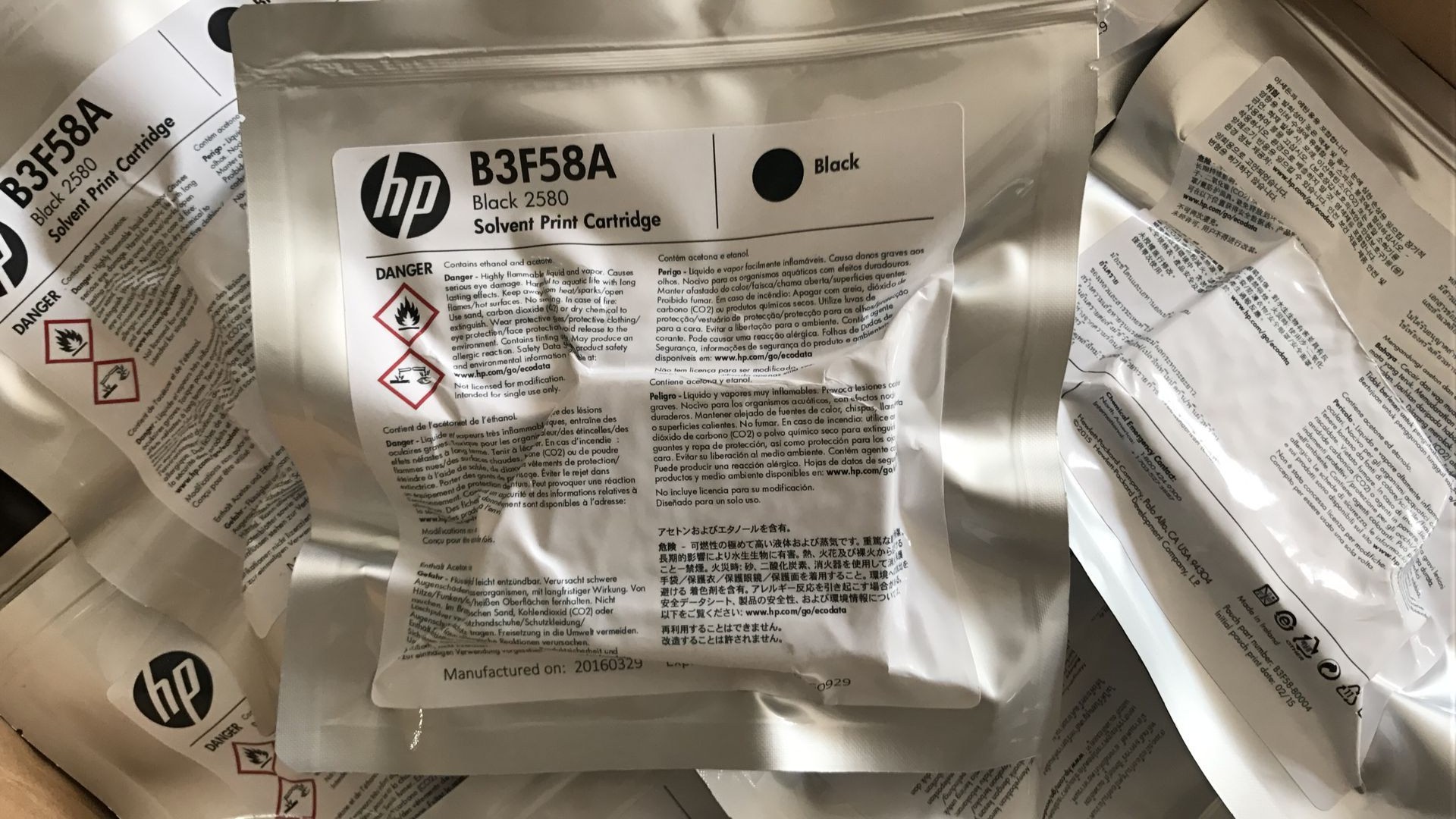 原装HP2580快干墨溶剂墨盒惠普B3F58A速干墨水530手持喷码机hp45-图0