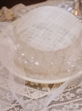 野餐帽子平顶帽子手作新款法式