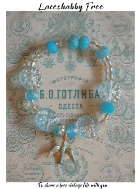 古董琉璃手链双色手工手串手链