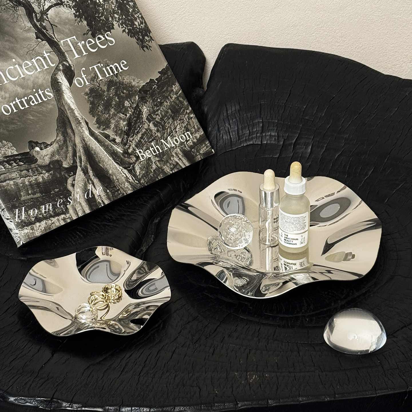 Homeside荷叶边不锈钢盘北欧极简波浪盘果盘香薰首饰多功能收纳盘,淘宝优惠券,粉丝福利购,淘宝优惠卷