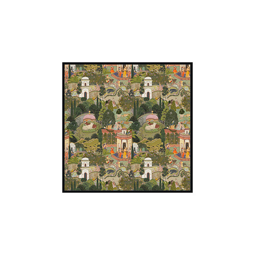 法式餐厅装饰画斋浦尔花园客厅沙发背景墙挂画中古风玄关饭厅壁画 - 图0