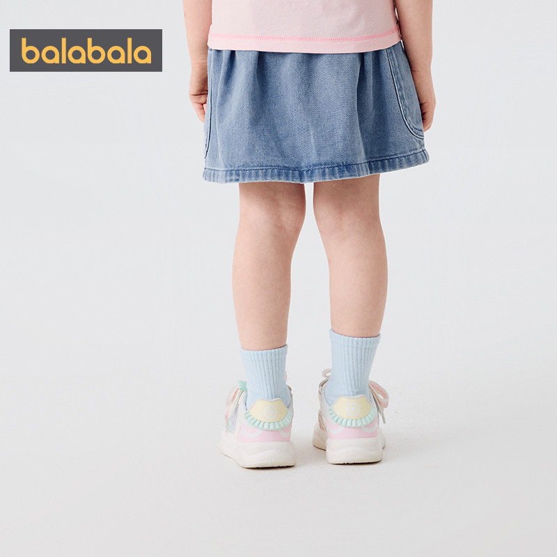 巴拉巴拉童装女童短裙纯棉牛仔裙秋2025新款裙子洋气裙子时尚百搭,淘宝优惠券,粉丝福利购,淘宝优惠卷
