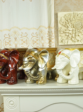 家居摆件板凳大象凳子树脂工艺品