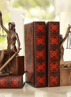 家居装饰欧式书柜酒柜正义女神的