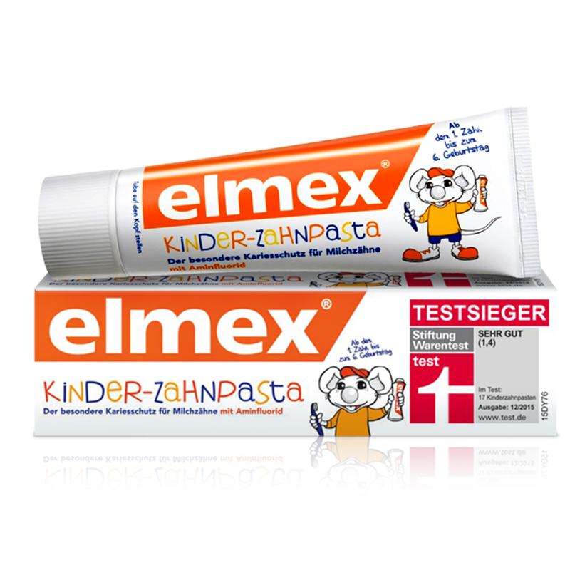 瑞士elmex进口0-1-2-3-6岁婴儿童12岁安全宝宝防蛀牙膏含氟
