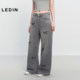 ພາກຮຽນ spring ແລະ summer ແບບໃຫມ່ lace bow ພິມ jeans ກາງເກງຊື່ C1HAF2175