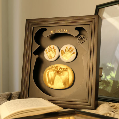 宝宝手足印泥手脚印胎毛纪念品胎发制作新生婴儿百天周岁礼物纪念 - 图1