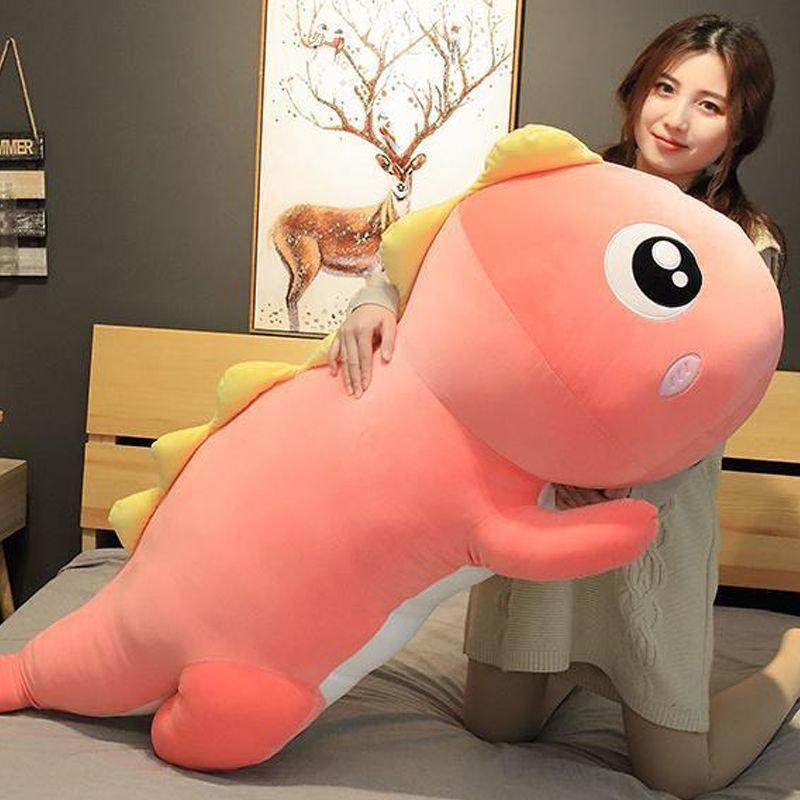 大眼恐龙公仔毛绒玩具抱枕睡觉长条玩偶夹腿抱枕男生日礼物送女生,淘宝优惠券,粉丝福利购,淘宝优惠卷