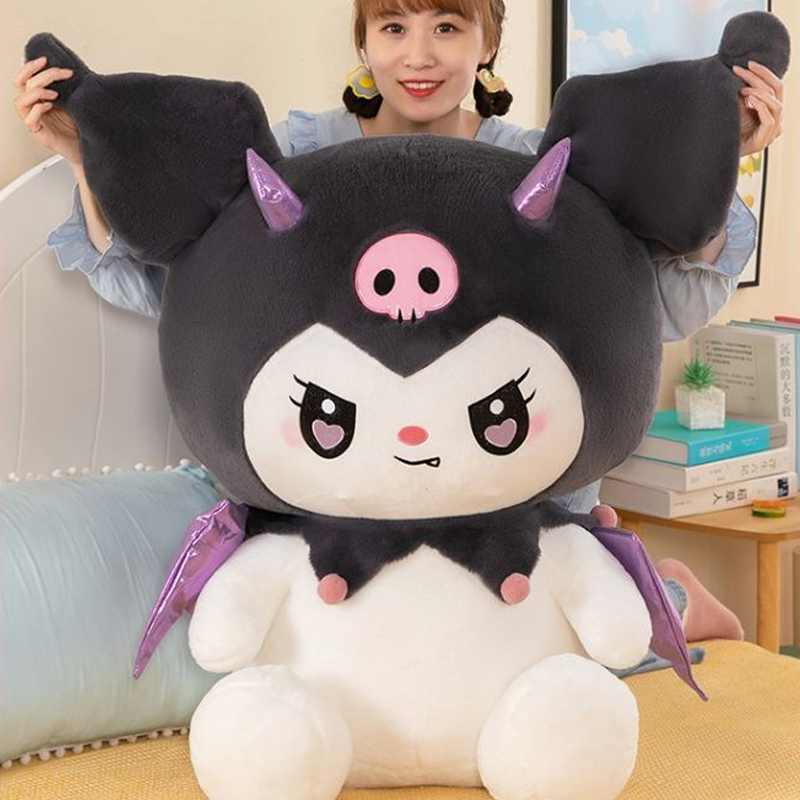 爆款库洛米公仔天使美乐蒂玩偶睡觉抱毛绒玩具靠枕生日礼物送女友 - 图0