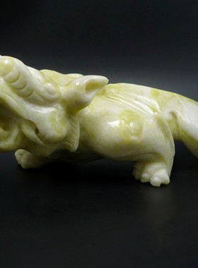 蓝田玉独角兽貔貅摆件商铺开业招财客厅办公室皮丘家居装饰品礼物