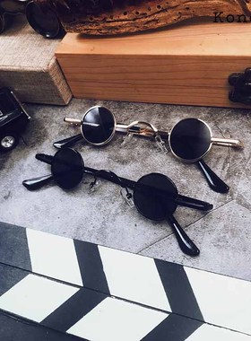 海贼王圆形复古风小框太阳眼镜