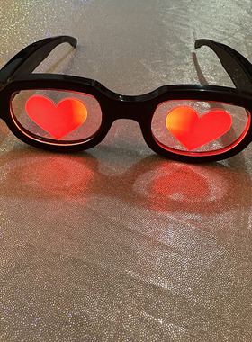 发光椭圆形个性男女七彩