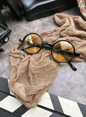 装饰cos二次元圆形小镜框眼镜