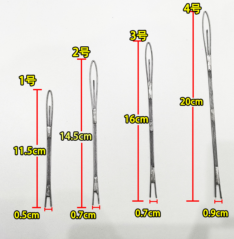 虾笼渔网修补针补网针渔网鱼网梭子修补工具开线破损编织修补网线 - 图3