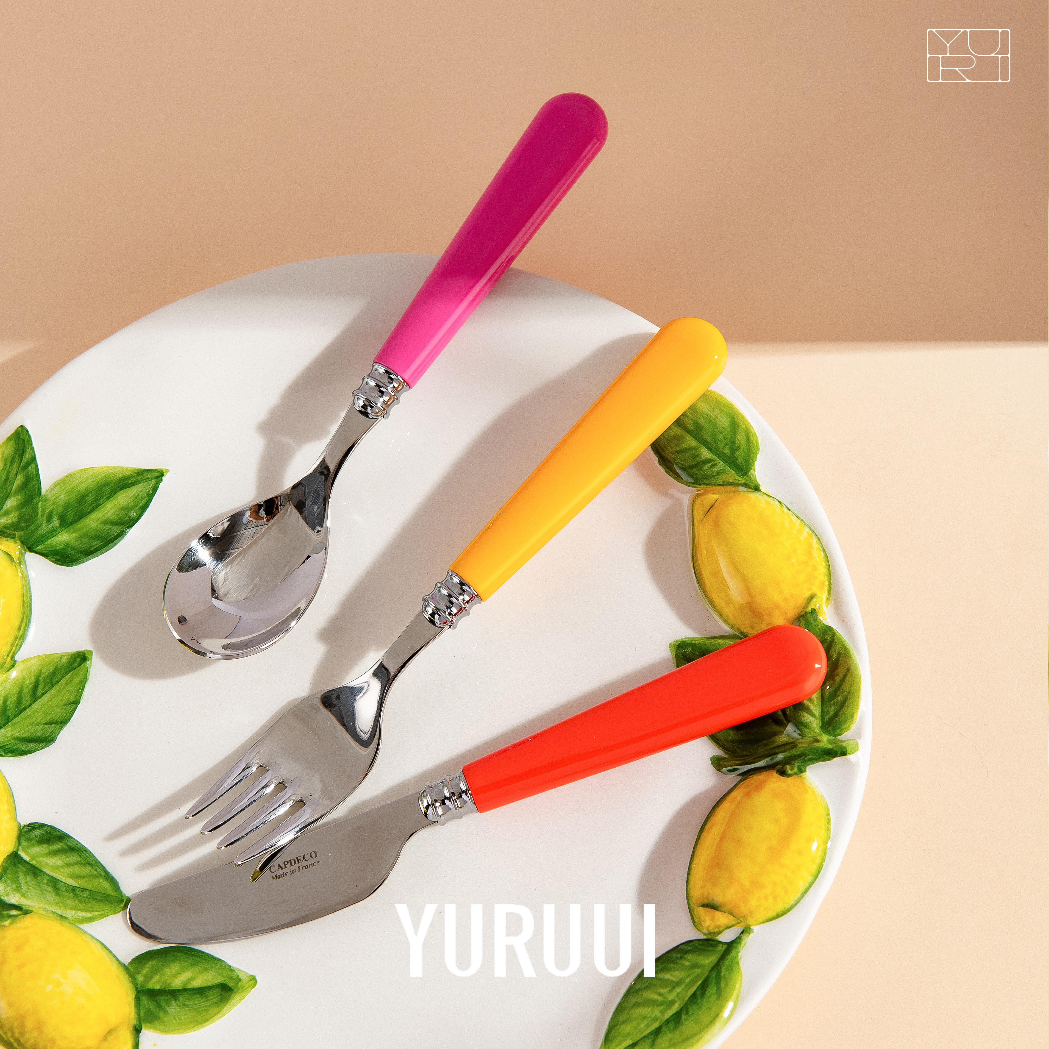 [YURUUI设计师]法国CAPDECO儿童刀叉三件套礼盒不锈钢餐具,淘宝优惠券,粉丝福利购,淘宝优惠卷