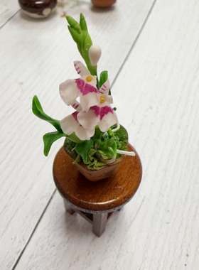 泰国手工迷你仿真兰花缸车载摆件