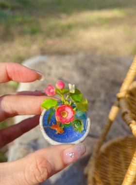 泰国手工原创微缩型荷花摆件