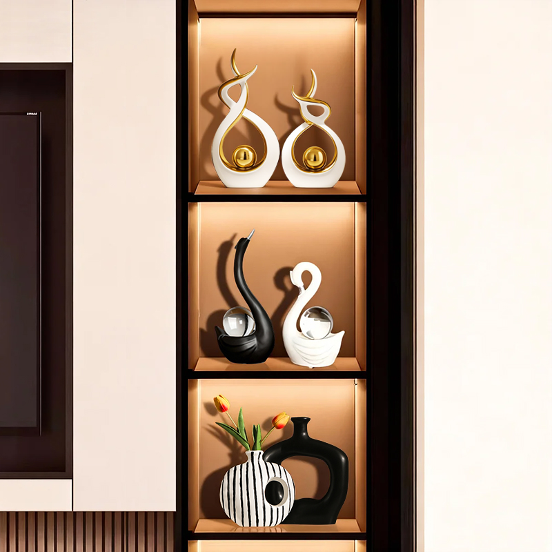 宏赫电视柜装饰品现代简约轻奢高档创意客厅酒柜电视柜乔迁礼摆件,淘宝优惠券,粉丝福利购,淘宝优惠卷