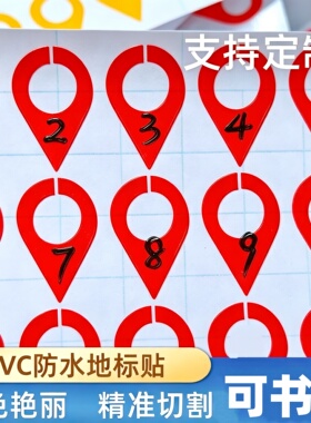PVC材质防水地图标记定位贴纸