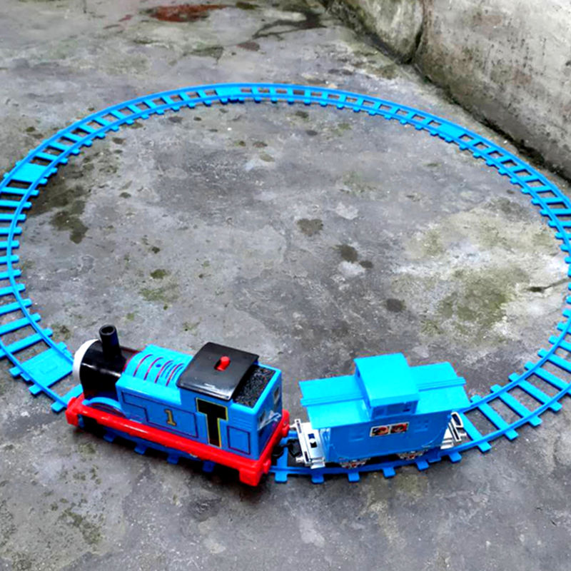 小火车轨道套装男孩子高铁模型轻轨蒸汽冒烟 电动玩具礼物 新品 - 图1