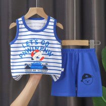 Childrens vest suit Summer pure cotton men and women shorts for summer clothing clothing suit childrens clothing