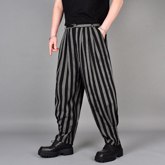 2025冬季新款暗黑系宽松小脚休闲裤潮牌百搭束脚休闲哈伦裤男长裤