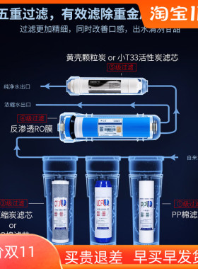 10寸通用净水器滤芯PP棉活性炭棒