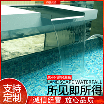 Garden Hotel Villa Stainless Steel Waterfall Water Outlet Flow Sink Fish Pond Waterfall Flowing Water Wall Waterscape Water Curtain